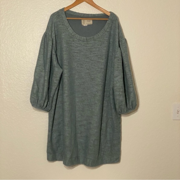 Green Soft and Lined Sweater Dress/Tunic by Anthropologie - Picture 8 of 9